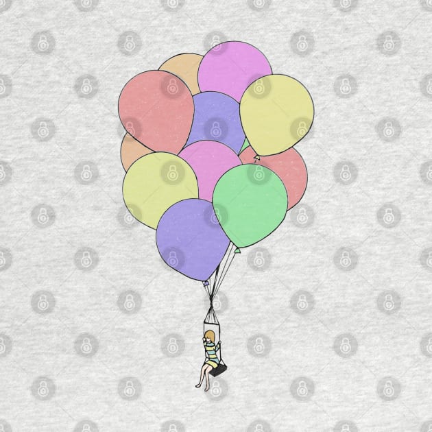 Pastel balloon ride by TealPangolin